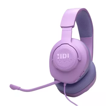Žaidimų ausinės JBL Quantum 100M2 – laidinės, ant ausų, 20–20000 Hz, 1,2 m laidas, violetinės