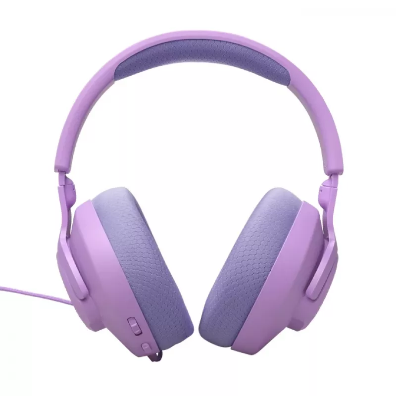 Žaidimų ausinės JBL Quantum 100M2 – laidinės, ant ausų, 20–20000 Hz, 1,2 m laidas, violetinės