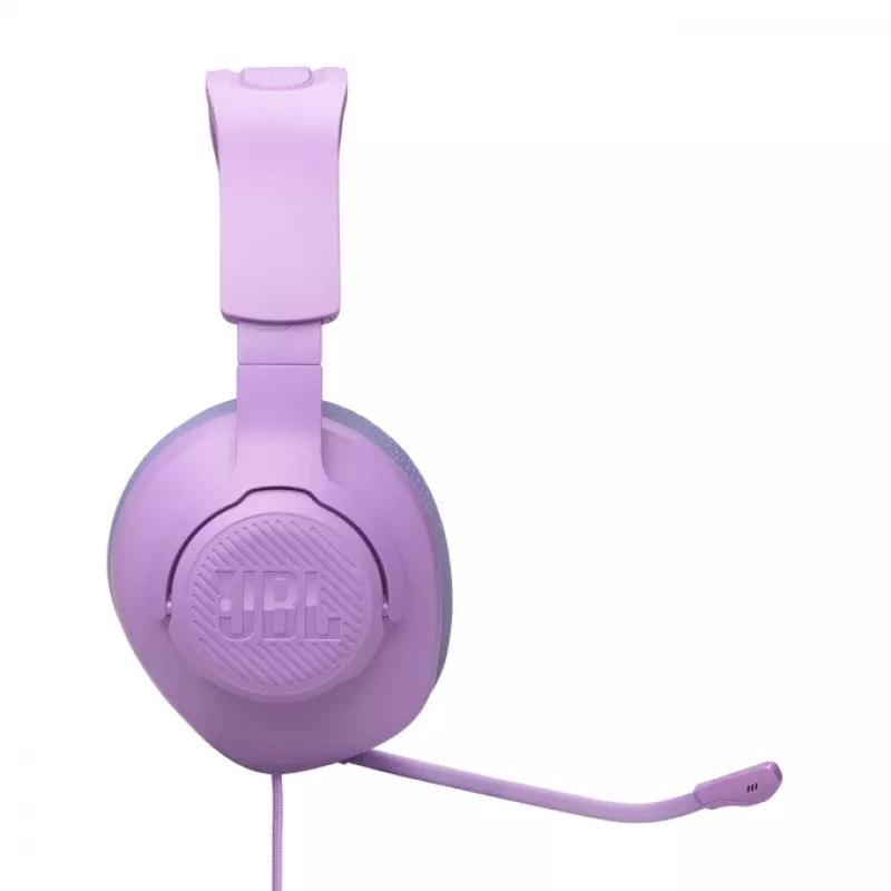 Žaidimų ausinės JBL Quantum 100M2 – laidinės, ant ausų, 20–20000 Hz, 1,2 m laidas, violetinės