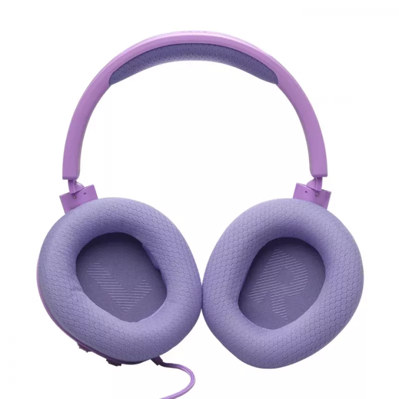 Žaidimų ausinės JBL Quantum 100M2 – laidinės, ant ausų, 20–20000 Hz, 1,2 m laidas, violetinės