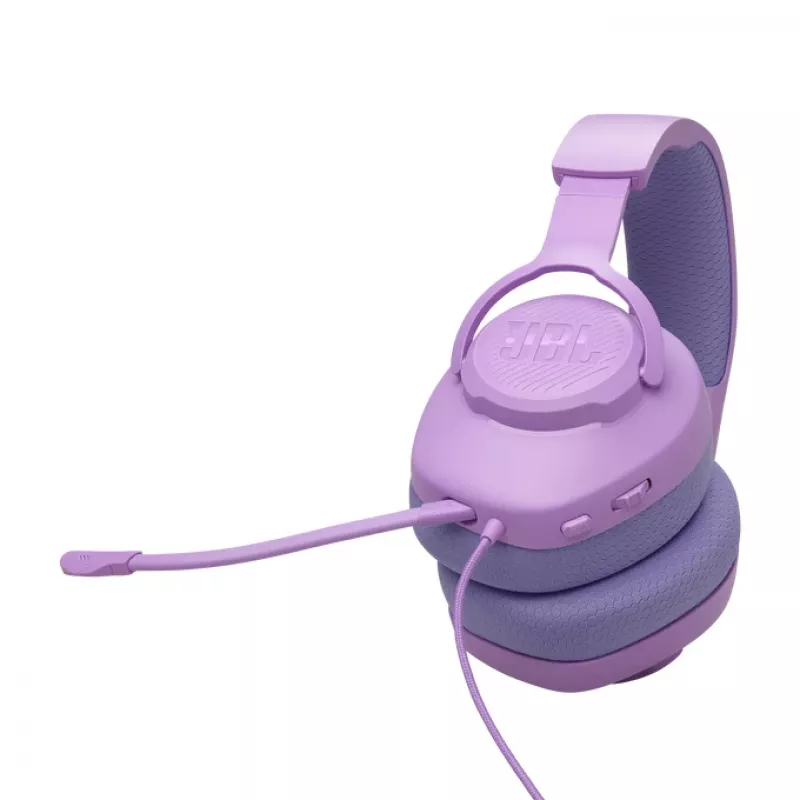 Žaidimų ausinės JBL Quantum 100M2 – laidinės, ant ausų, 20–20000 Hz, 1,2 m laidas, violetinės