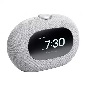 Laikrodinis radijo imtuvas JBL Horizon-3 pilkas – DAB/DAB+/FM, 5W RMS, LCD ekranas, 65–20000 Hz, sukamasis garsumo reguliatorius