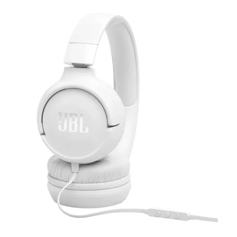 JBL Tune 520C USB-C laidinės ausinės, 32 mm tvarkyklės, JBL Pure Bass garsas, Hi-Res Audio, balta