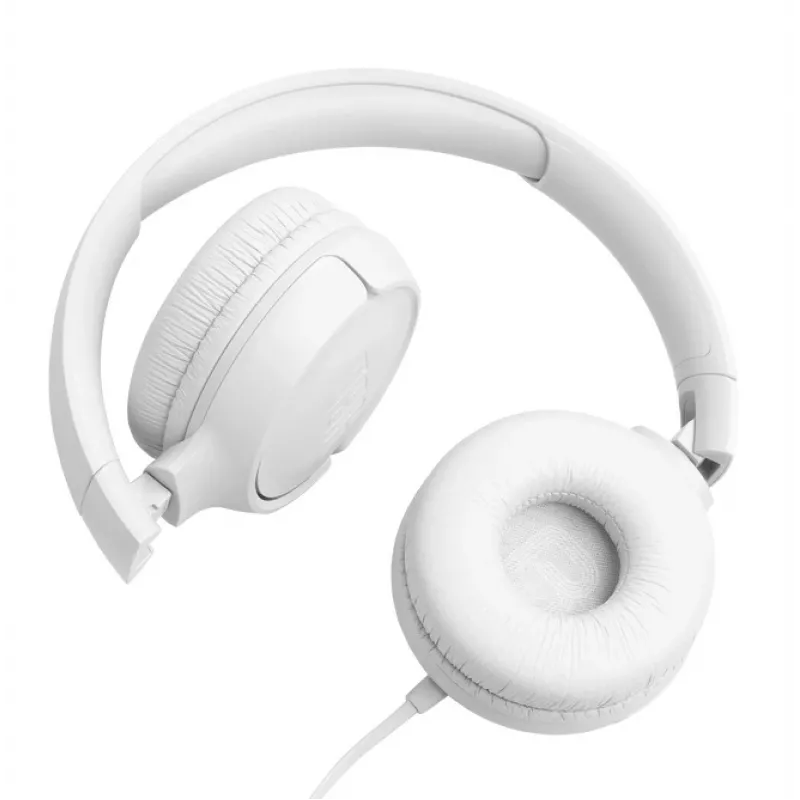JBL Tune 520C USB-C laidinės ausinės, 32 mm tvarkyklės, JBL Pure Bass garsas, Hi-Res Audio, balta