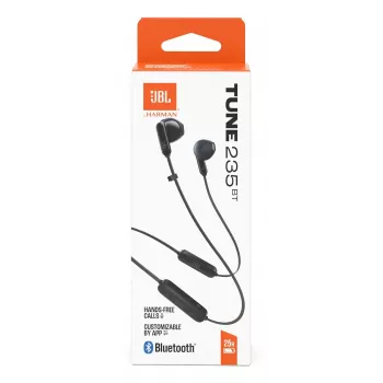 JBL Tune 235BT belaidės ausinės į ausis, juodos, muzikai ir skambučiams
