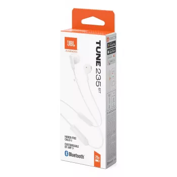 JBL Tune 235BT belaidės ausinės į ausis, skambučiai/muzika, Bluetooth, baltos