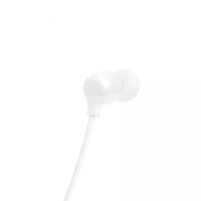 JBL Tune 135BT belaidės ausinės į ausis, skirtos muzikai ir skambučiams, Bluetooth, balta