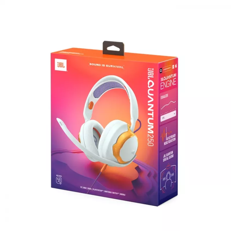 JBL Quantum 250 Ausinės Laidinės Galvos Juosta Žaidimams Mėlyna
