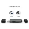 Kortelių skaitytuvas TP-LINK UA430D USB 3.1 – SD/MicroSD palaikymas, 200 MB/s, juodas, 75×22,9×9,3 mm