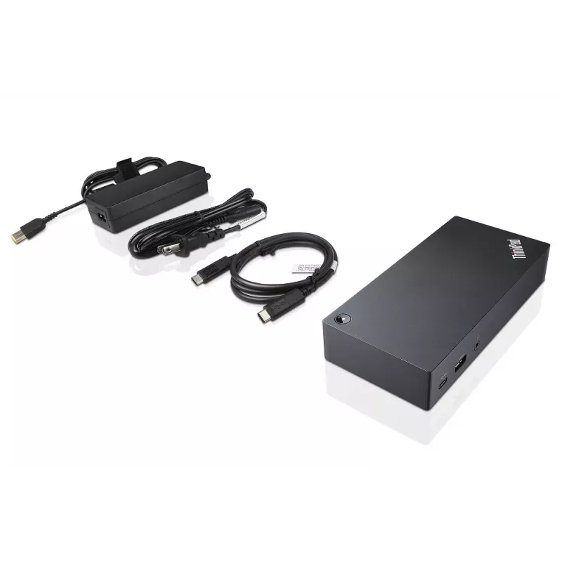 Lenovo 40A90090IT stotelė / prievadų replikatorius, laidinis USB 3.2 Gen 1 (3.1 Gen 1) Type-C, juoda