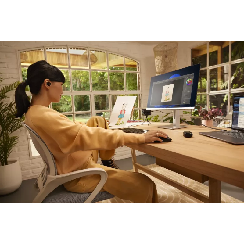 HP 715 belaidė daugiaįrenginė pelė, ambidekstrinė, RF belaidė + Bluetooth, 3000 DPI, juoda