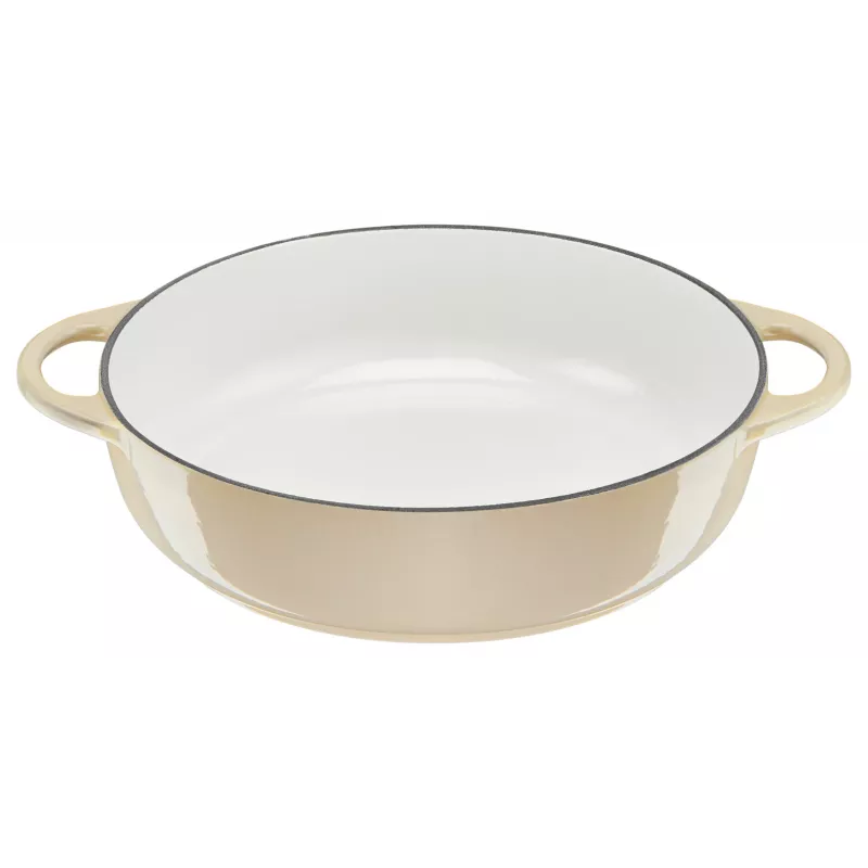 Tefal ketaus serviravimo puodas LOV E25972, apvalus, 3,8 l, 28 cm, smėlio spalvos