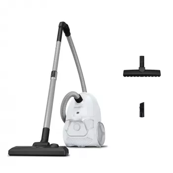 Dulkių siurblys būgninis ROWENTA Compact Power RO3957EA — 900 W, sausas valymas, 3 L kombinuotas dulkių indas, higienos filtras, baltas