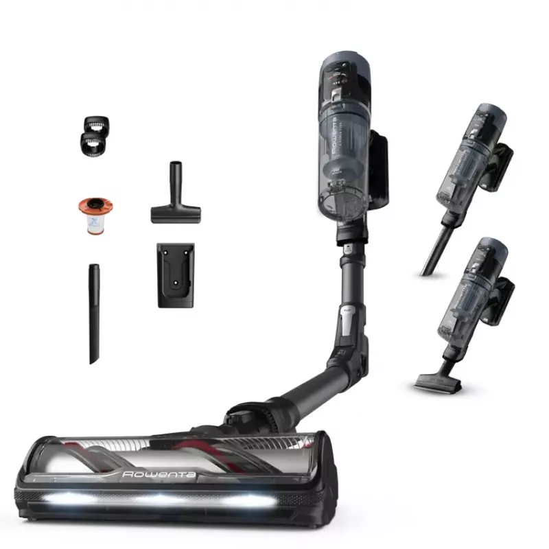 Rowenta X-Force Flex 14.80 RH9B36WV belaidis 2-in-1 šluotinis siurblys, 670 W, juodas/mėlynas