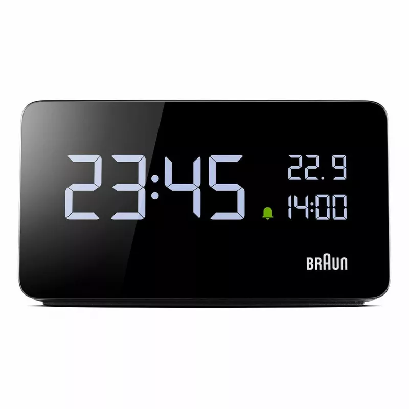 BRAUN BC20BEU skaitmeninis laikrodis sieninis/stalinis, juodas