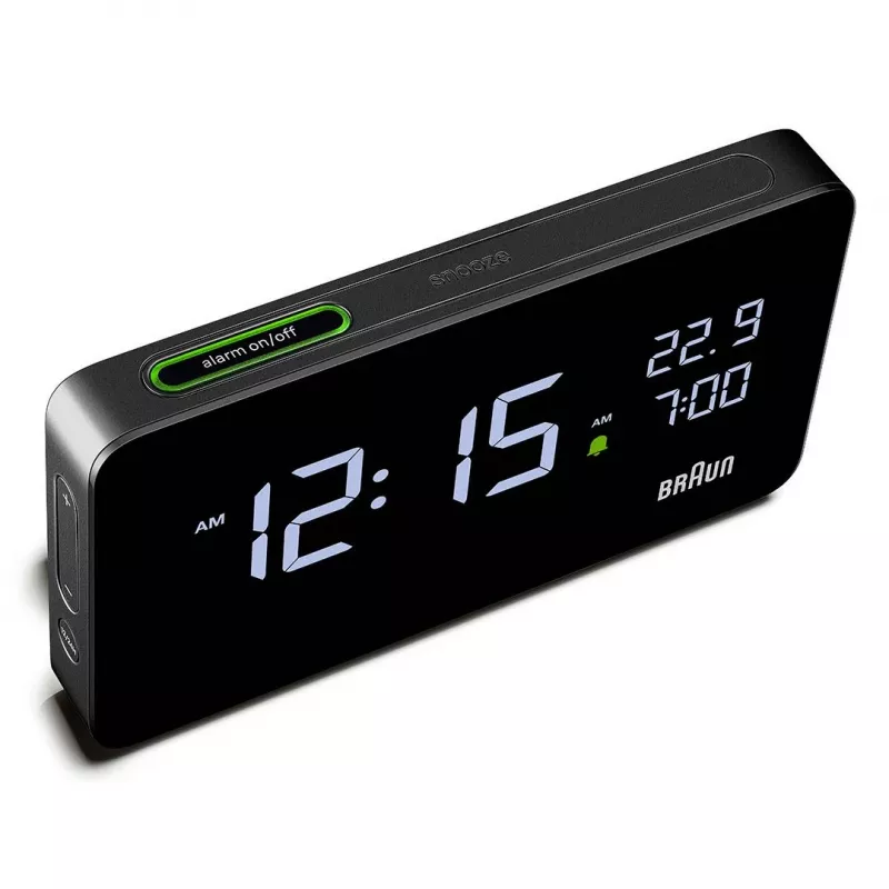 BRAUN BC20BEU skaitmeninis laikrodis sieninis/stalinis, juodas
