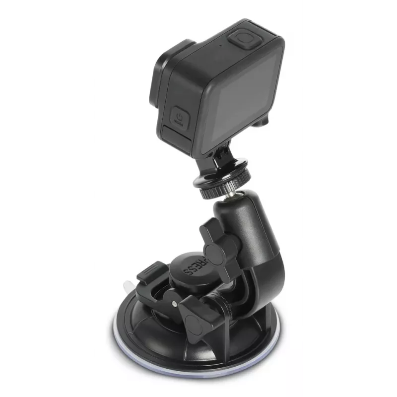 HAMA Siurbtuvinis laikiklis veiksmo kameroms Universalus automobilinis trikojis 3D Ø90 mm, max apkrova 0,3 kg, aukštis 5–11 cm
