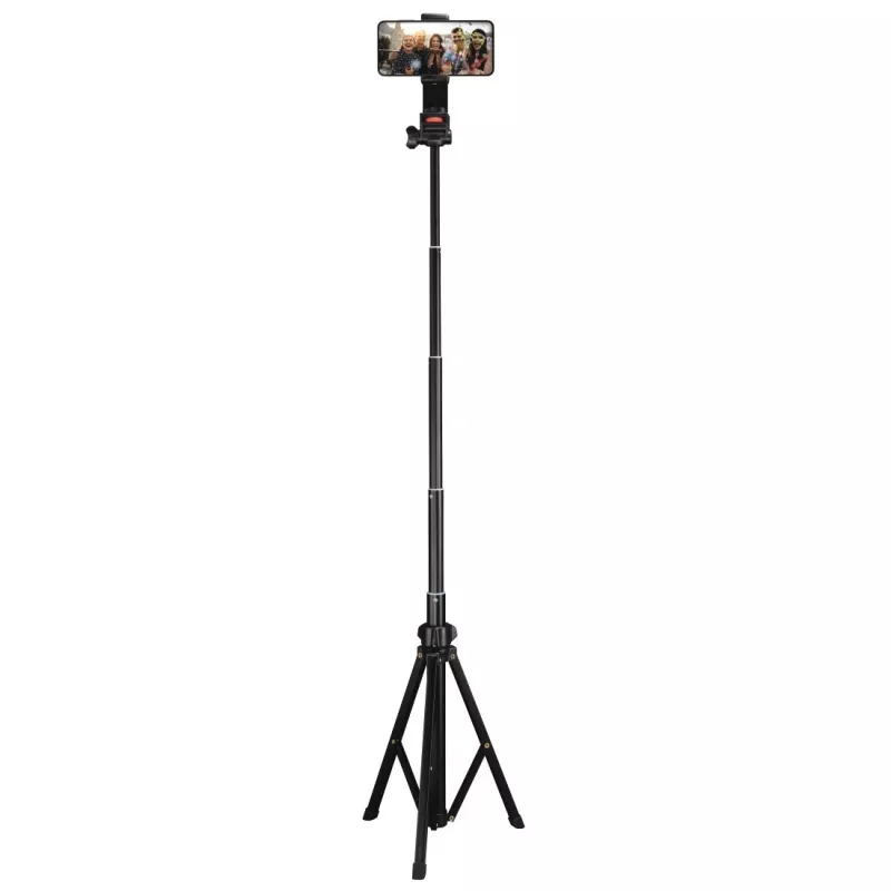 Tripod Hama Rotary Smartphone II išmaniesiems telefonams ir skaitmeniniams fotoaparatams, 3 kojelės, maks. apkrova 1 kg, aukštis 41,5–150 cm, juoda