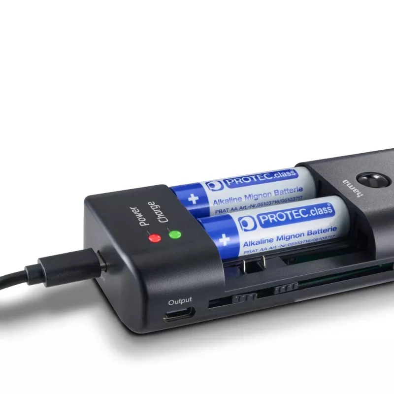 Įkroviklis Hama 00081390 fotoaparato baterijoms – USB, Li‑Jon ir NiMH, 5 V įėjimas