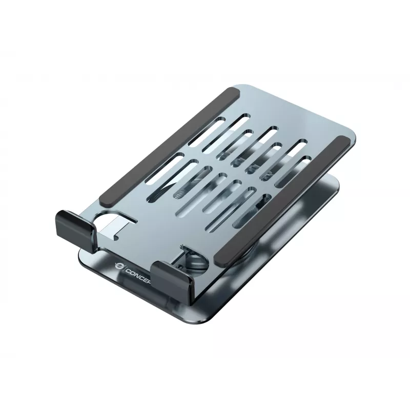 Sulankstomas sukamasis telefono stovas CONCEPTRONIC THANA08G, 360° besisukantis pagrindas, reguliuojamas aukštis, sidabrinis