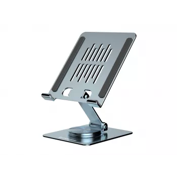 Sulankstomas sukamas stovas planšetei CONCEPTRONIC THANA09G – pilnas 360° sukimas, reguliuojamas aukštis, pilka spalva, 150×110×40 mm