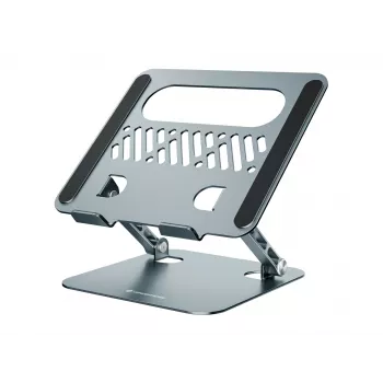 Nešiojamojo kompiuterio stovas CONCEPTRONIC THANA10G – sulankstomas aliuminis, reguliuojamas aukštis, pilka, 240×220×50 mm