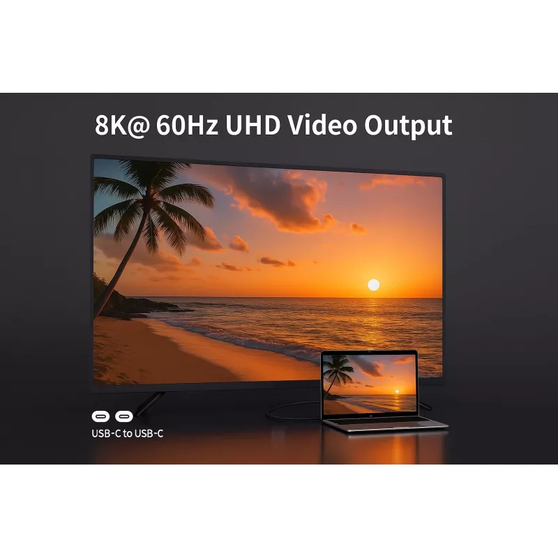 USB4 Gen 4x2 C‑to‑C laidas EQUIP 1,2 m, 80 Gbps, PD240W, 8K@60Hz, juodas