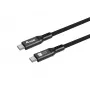 USB4 Gen4x2 C‑C laidas EQUIP 2 m, 80 Gbps, PD 240W, 8K@60Hz, juodas
