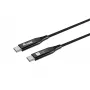 Equip USB 4 itin plonas C į C laidas, 1,2 m, PD240W, 4K/60Hz, 40Gbps, juodas