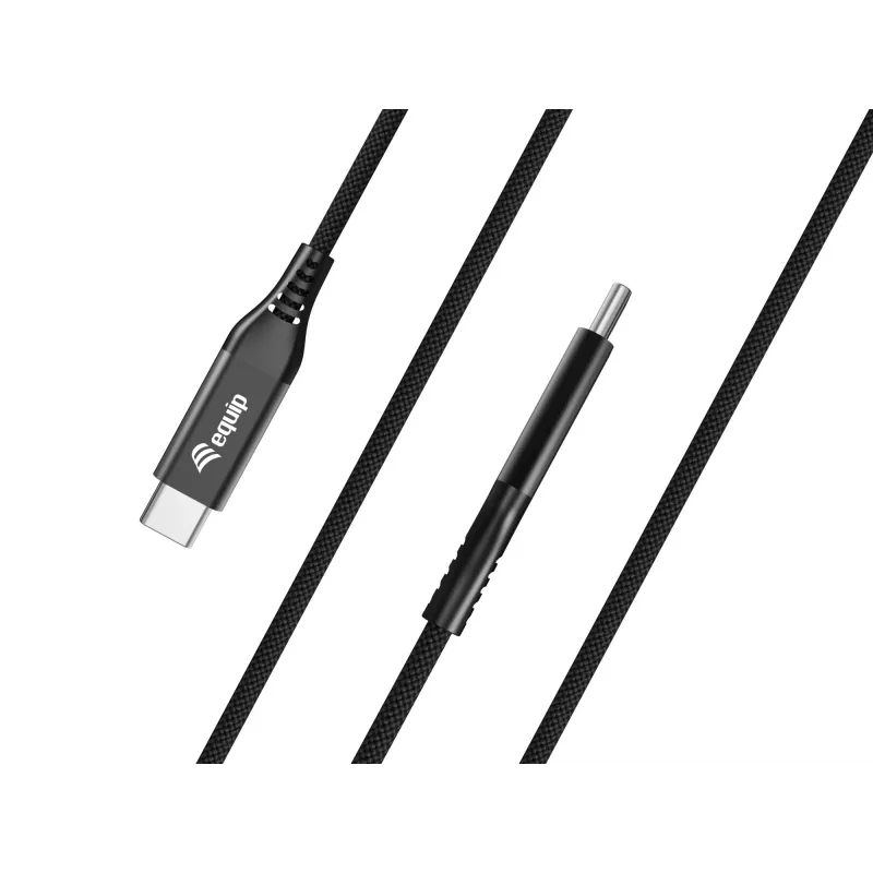 Equip USB 4 itin plonas C į C laidas, 1,2 m, PD240W, 4K/60Hz, 40Gbps, juodas
