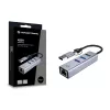 USB-C į Gigabit Ethernet adapteris su 3 prievadų USB šakotuvu CONCEPTRONIC ABBY25G — USB 3.2 Gen 1, 1 Gbps tinklas, 3x USB-A, aliuminis, pilka