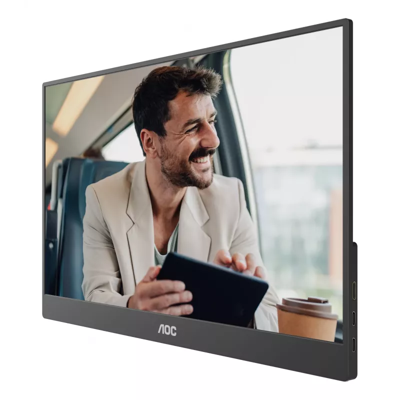Nešiojamas monitorius AOC 16T20E2, 15.6 colio, Full HD, IPS, juodas