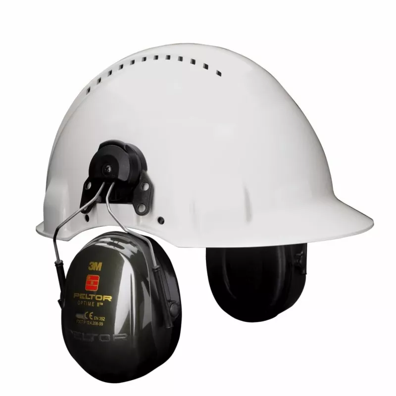 Klausos apsauginės ausinės 3M H520P3E-410-GQ Šalmo tipo Juodos