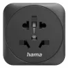 Hama 00223460 kelioninis adapteris su USB jungtimis, juodas