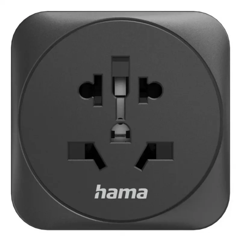 Hama 00223460 kelioninis adapteris su USB jungtimis, juodas