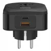 Hama 00223460 kelioninis adapteris su USB jungtimis, juodas