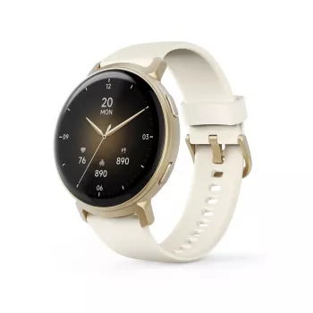 Hama 00178641 išmanusis laikrodis / sportinis laikrodis 3,35 cm (1,32 colio) AMOLED 43 mm analoginis 466 x 466 pikseliai liečiamas ekranas Auksinis GPS (palydovas)