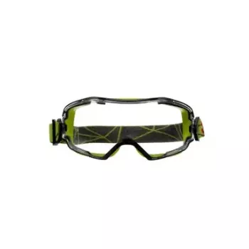 Apsauginiai akiniai 3M GoggleGear 6000 su neopreniniu dirželiu, juodi/žali