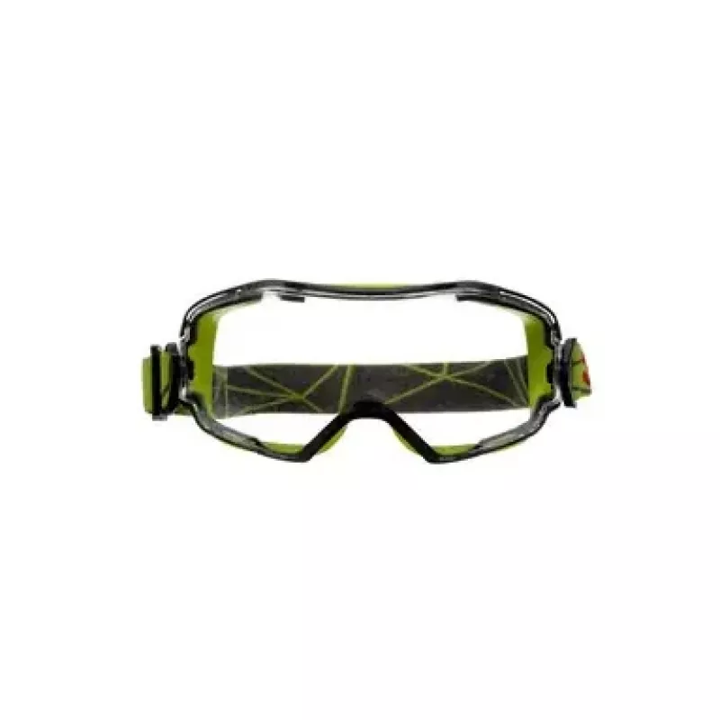Apsauginiai akiniai 3M GoggleGear 6000 su neopreniniu dirželiu, juodi/žali