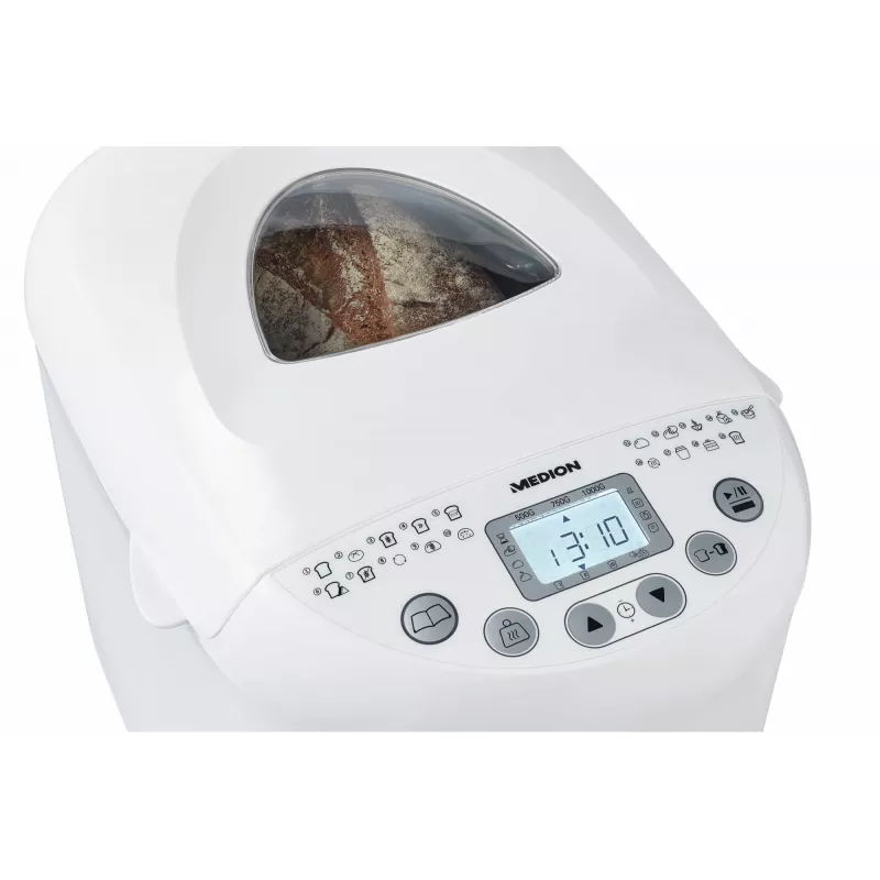 Duonkepė MEDION MD 11011 550 W balta 1 kg skaitmeninis laikmatis