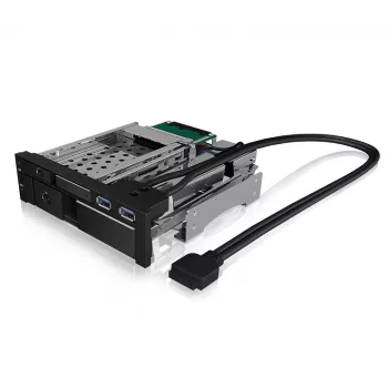 ICY BOX IB-174SSK-U 13,3 cm (5,25 colio) kietųjų diskų krepšelis Juoda