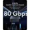 ICY BOX Diamond Case 1980 M.2 NVMe SSD korpusas su Thunderbolt 5 technologija ir 80 Gbps perdavimo sparta
