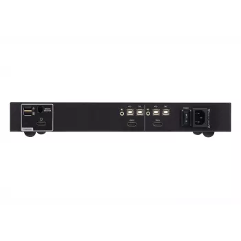 KVM jungiklis ATEN 2 prievadų USB HDMI saugus su CAC, 4K UHD 3840x2160@60Hz, USB klaviatūra/pelė, metalinis korpusas