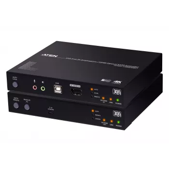 KVM prailgintuvas ATEN True 4K DP/HDMI optinis KVM 300 m – siųstuvas ir imtuvas, DisplayPort/HDMI, USB, 300 m