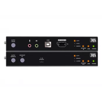 KVM prailgintuvas ATEN True 4K DP/HDMI optinis KVM 300 m – siųstuvas ir imtuvas, DisplayPort/HDMI, USB, 300 m