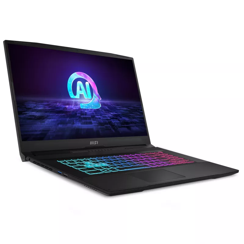 Nešiojamas kompiuteris MSI Katana A17 AI B8VF-835NL AMD Ryzen™ 9 8945HS 43,9 cm (17,3 colio) Full HD 16 GB DDR5-SDRAM 1 TB SSD NVIDIA GeForce RTX 4060 Wi-Fi 6E (802.11ax) Windows 11 Home Juodas