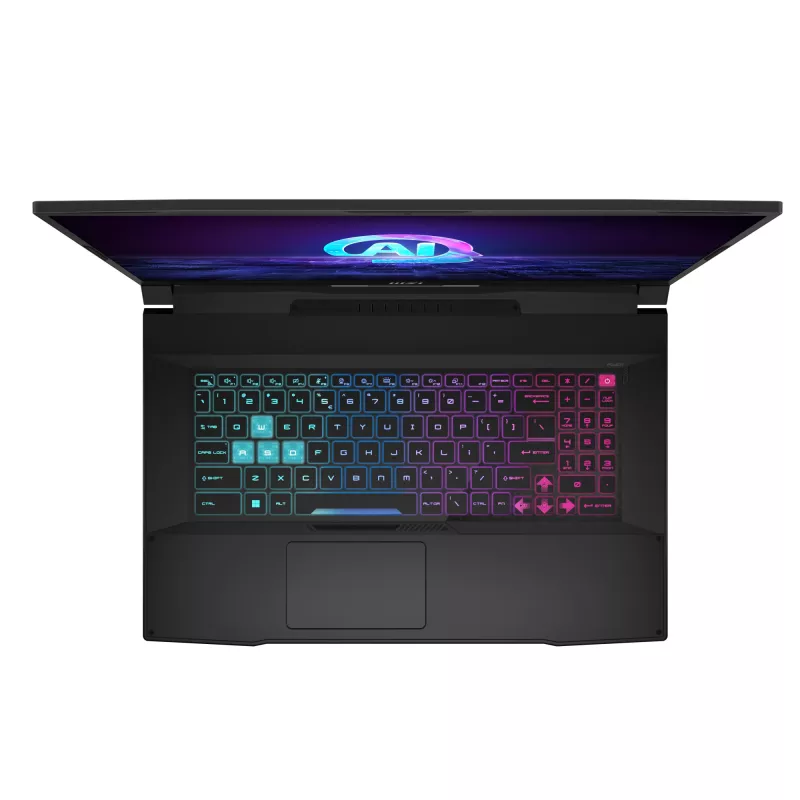 Nešiojamas kompiuteris MSI Katana A17 AI B8VF-835NL AMD Ryzen™ 9 8945HS 43,9 cm (17,3 colio) Full HD 16 GB DDR5-SDRAM 1 TB SSD NVIDIA GeForce RTX 4060 Wi-Fi 6E (802.11ax) Windows 11 Home Juodas