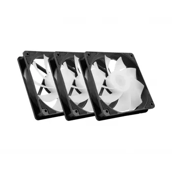 Ventiliatorių rinkinys PC korpusui MSI MAG F120 ARGB x3 — 120 mm, 1300 RPM, hidraulinis guolis, juodas