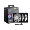 Ventiliatorių rinkinys PC korpusui MSI MAG F120 ARGB x3 — 120 mm, 1300 RPM, hidraulinis guolis, juodas