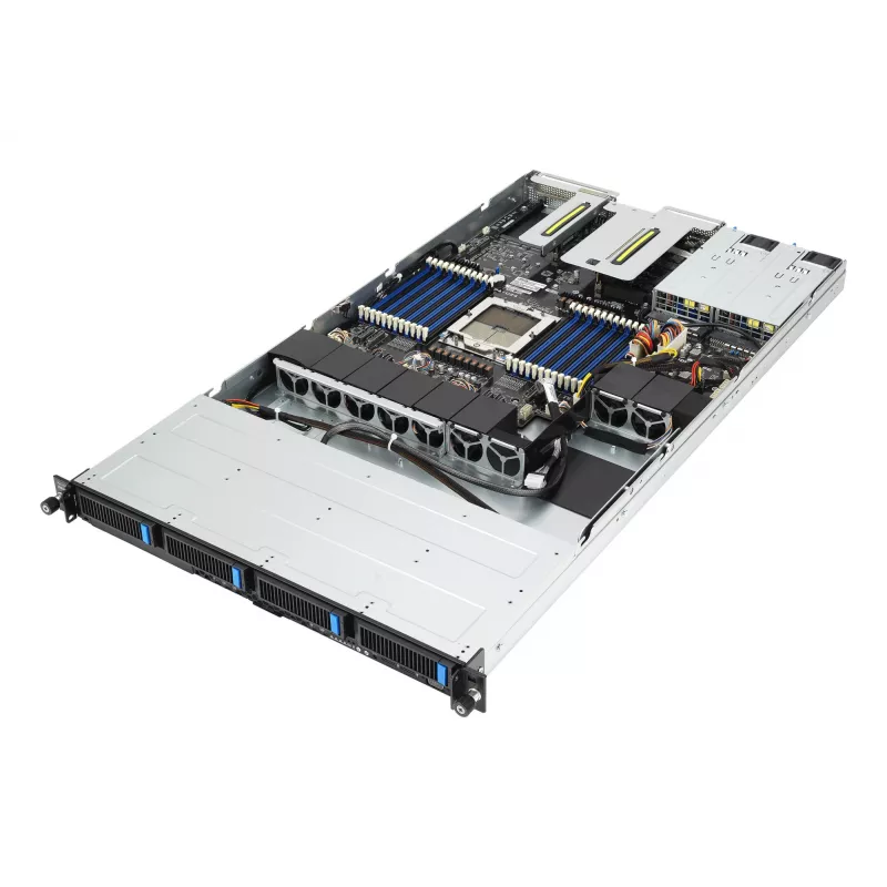 ASUS RS501A-E12-RS4 1U stelažinis serveris (juodas, sidabrinis)
